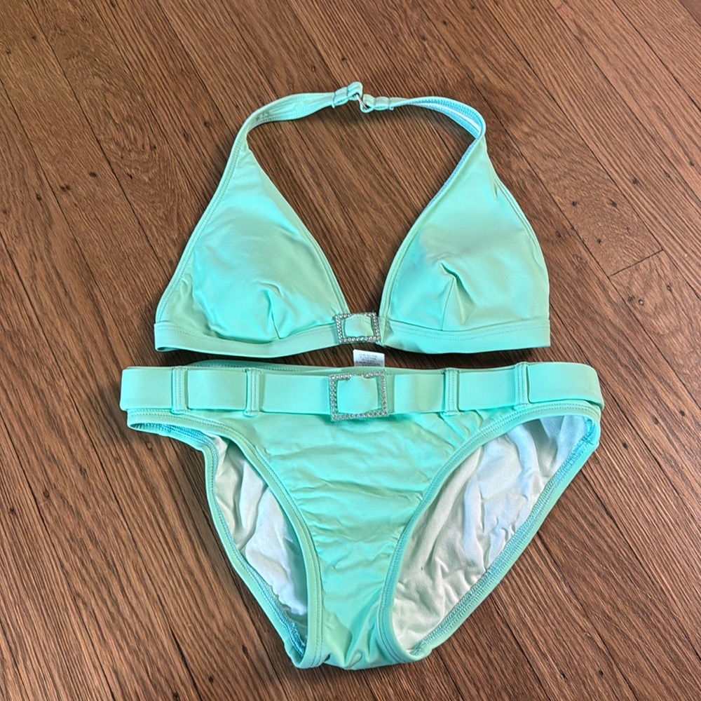 Women’s La Blanca 2pc Bikini Swimsuit in Seafoam Green, 6